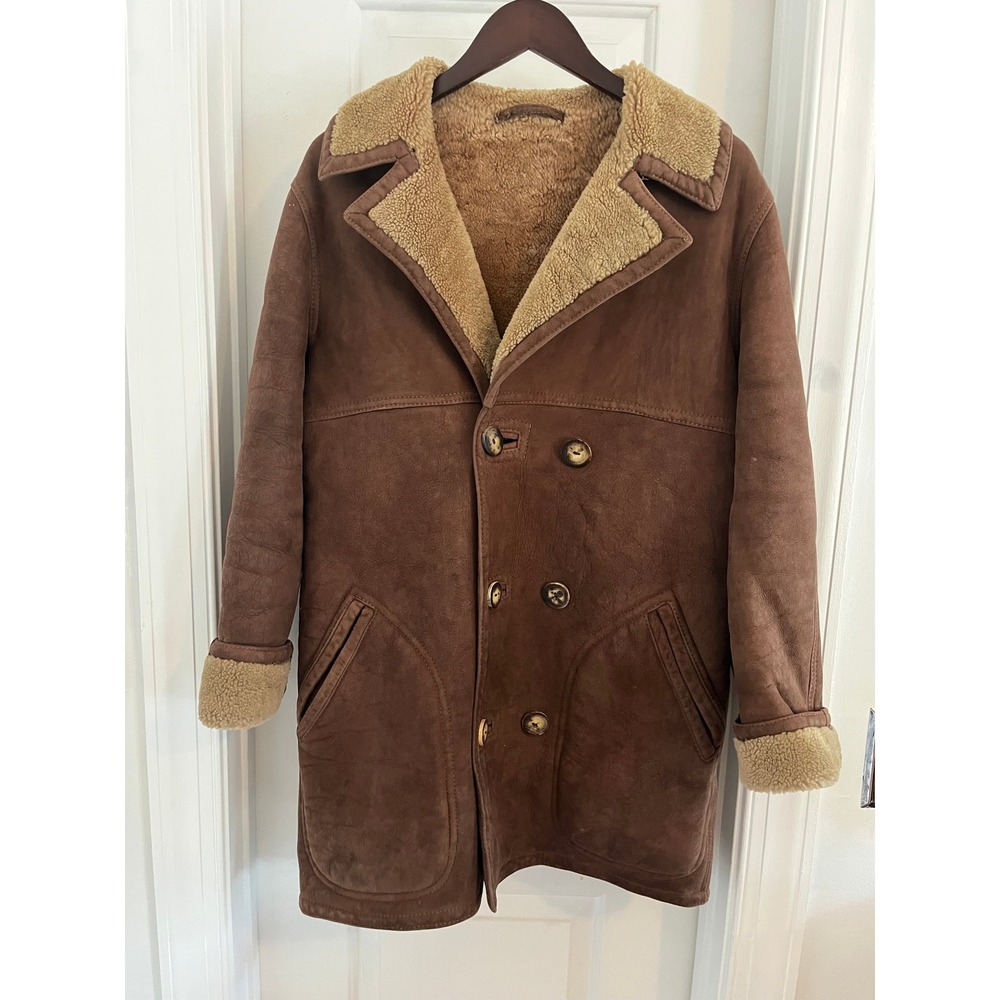 Vintage Saks Fifth Avenue Napa Leathers Shearling Lamb Coat